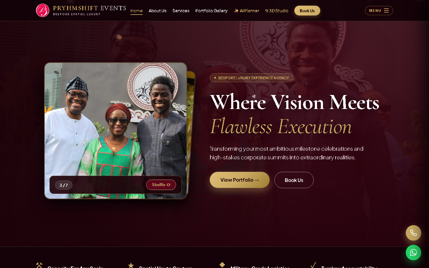 Pryhm Shift Events — Corporate and luxury event planning agency